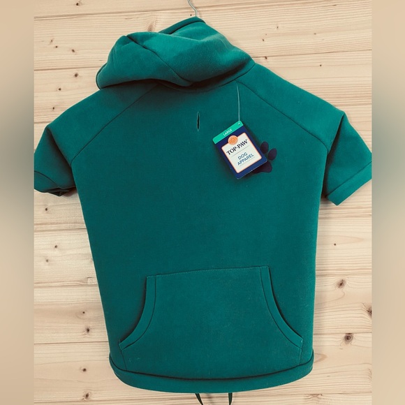 Top Paw Dog Hoodie Green Size Large Soft Cozy Pet Sweatshirt Apparel - Picture 2 of 13